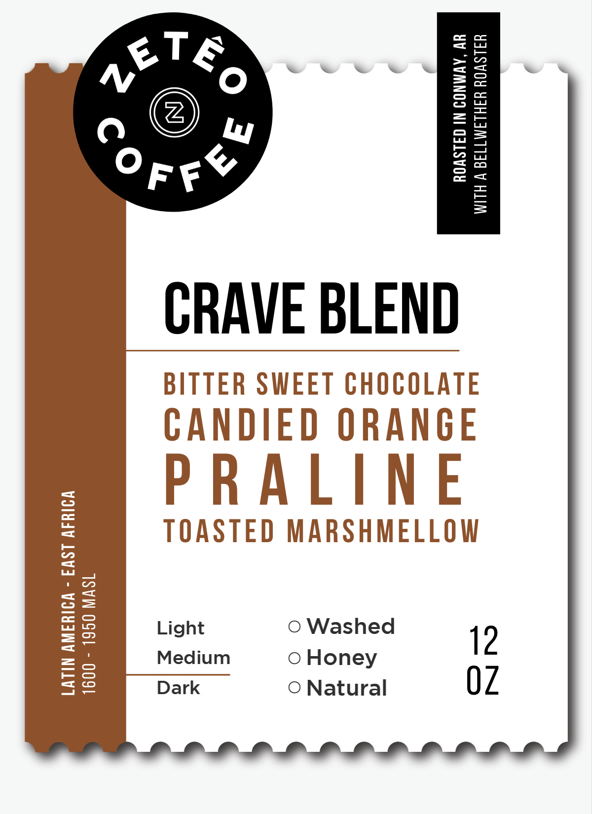 Zetêo Coffee -CRAVE Blend (Latin American & East African Coffees)